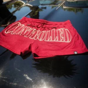 Controlled Cherry Red Mesh 3.5 Shorts