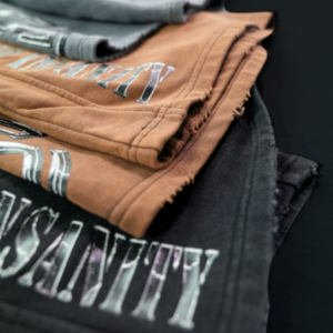 Controlled Insanity Acid Brown Stone Washed Shorts d