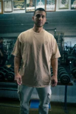 Controlled Insanity Beige Scorpion Acid Wash Tee D