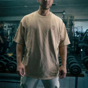 Controlled Insanity Beige Scorpion Acid Wash Tee D