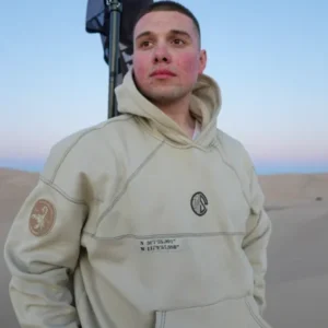 Controlled Insanity Beige Tactical Scorpion Hoodie