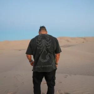 Controlled Insanity Black Scorpion Acid Wash Tee SD