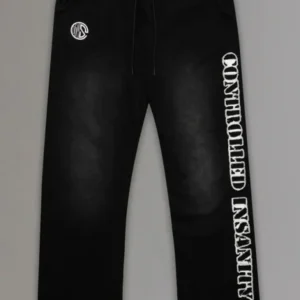 Controlled Insanity Black Sunwashed Sweatpants