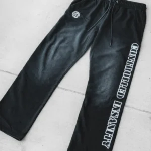Controlled Insanity Black Sunwashed Sweatpants d