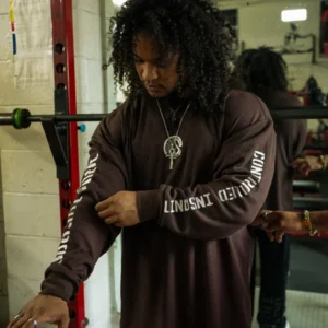 Controlled Insanity Brown Iron Therapy Long sleeve Waffle Thermal