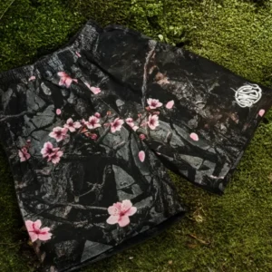 Controlled Insanity Cherry Blossom Sweat Shorts d