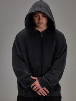 Controlled Insanity Embossed Black Heavyweight Zip up