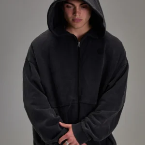 Controlled Insanity Embossed Black Heavyweight Zip up