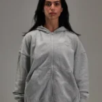 Controlled Insanity Heather Grey Heavyweight Zip Up