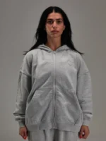 Controlled Insanity Heather Grey Heavyweight Zip Up